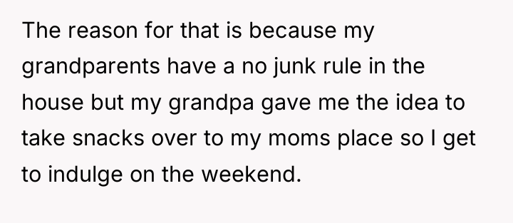 The reason for that is because my grandparents have a...