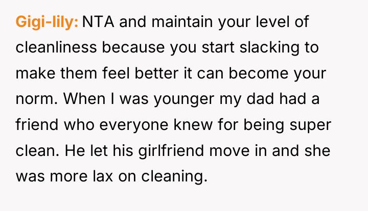 Gigi-lily NTA and maintain your level of cleanliness because you...