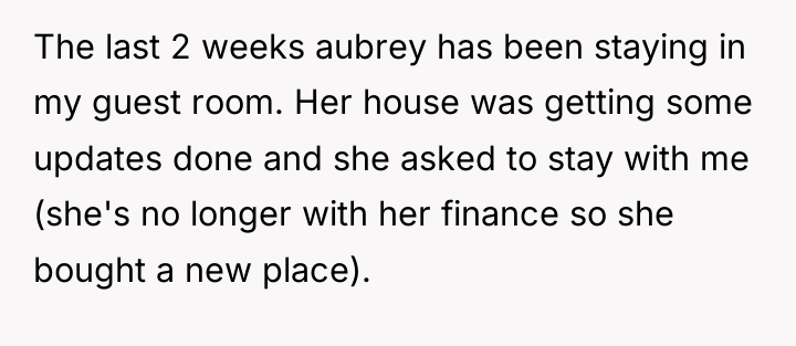 The last 2 weeks aubrey has been staying in my...