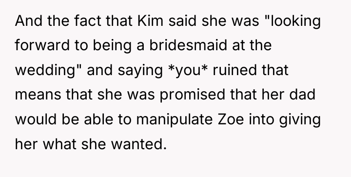 And the fact that Kim said she was "looking forward...