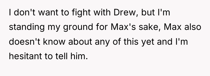 I don't want to fight with Drew, but I'm standing...