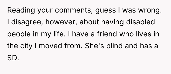 Reading your comments, guess I was wrong. I disagree, however,...