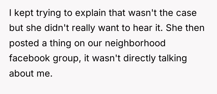 I kept trying to explain that wasn't the case but...