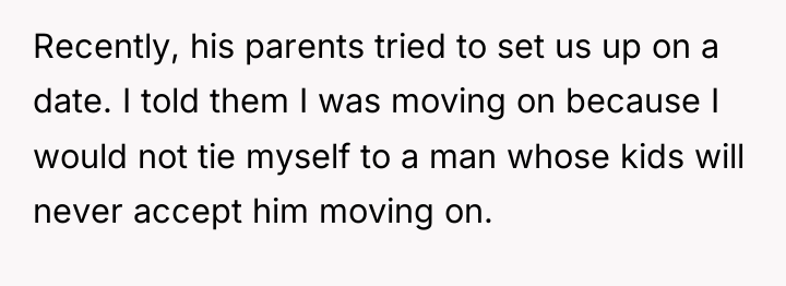Recently, his parents tried to set us up on a...