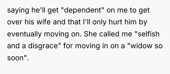 saying he'll get "dependent" on me to get over his...