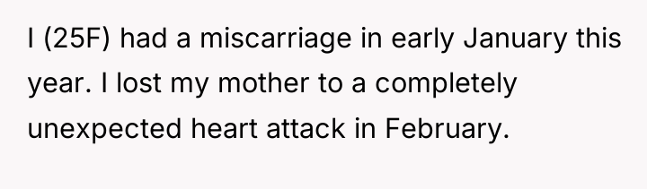 I (25F) had a miscarriage in early January this year....