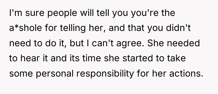I'm sure people will tell you you're the a*shole for...