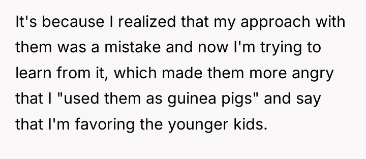 It's because I realized that my approach with them was...