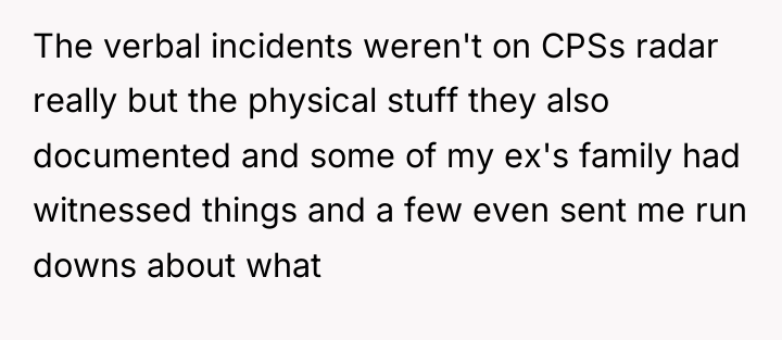 The verbal incidents weren't on CPSs radar really but the...