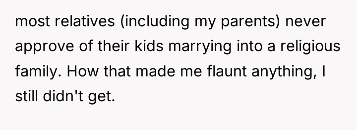 most relatives (including my parents) never approve of their kids...