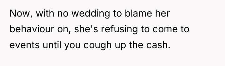 Now, with no wedding to blame her behaviour on, she's...