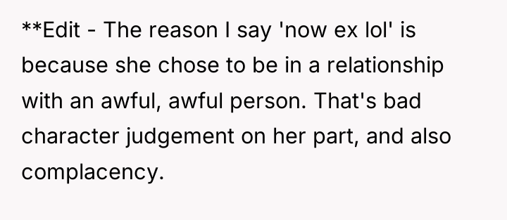 **Edit - The reason I say 'now ex lol' is...