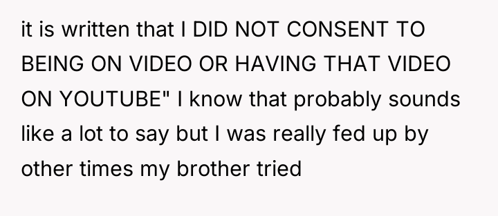 it is written that I DID NOT CONSENT TO BEING...