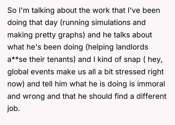 So I'm talking about the work that I've been doing...