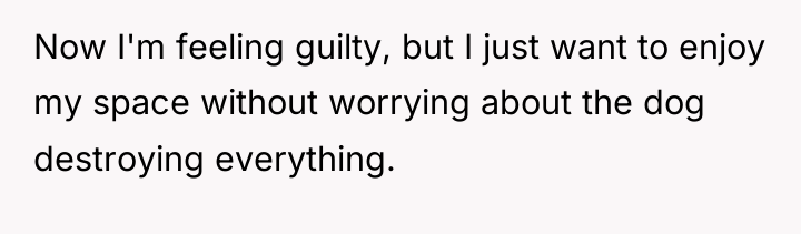 Now I'm feeling guilty, but I just want to enjoy...