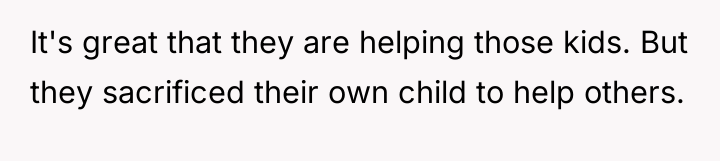 It's great that they are helping those kids. But they...