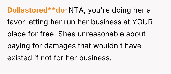 Dollastored**do NTA, you're doing her a favor letting her run...
