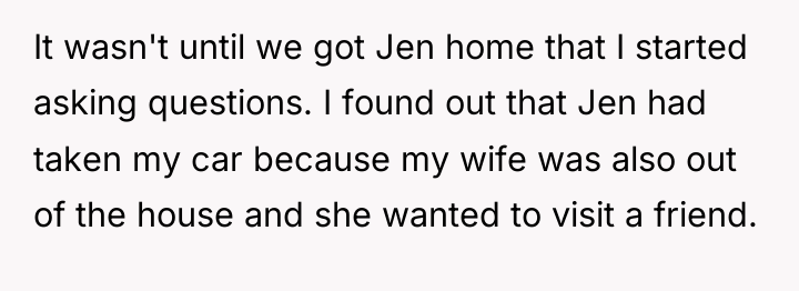 It wasn't until we got Jen home that I started...