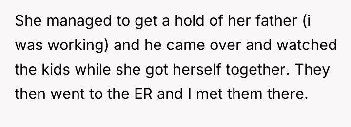 She managed to get a hold of her father (i...
