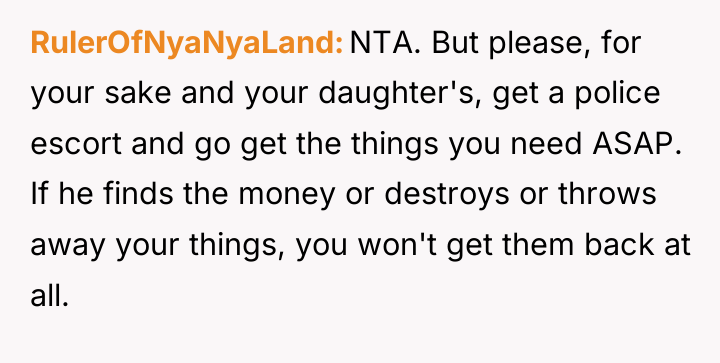 RulerOfNyaNyaLand NTA. But please, for your sake and your daughter's,...