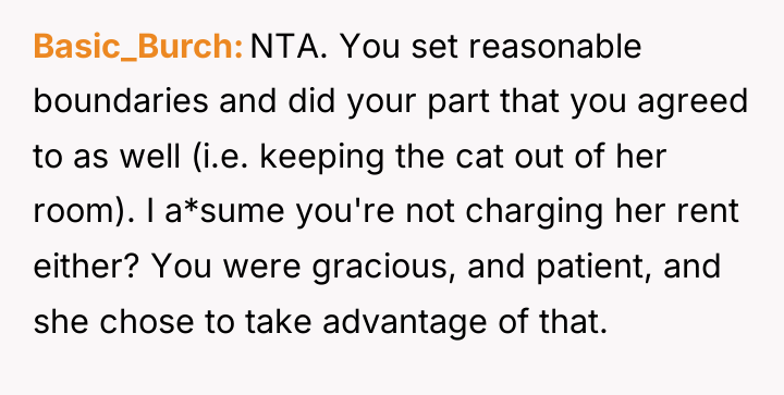 Basic_Burch NTA. You set reasonable boundaries and did your part...