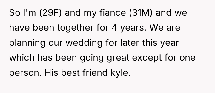 So I'm (29F) and my fiance (31M) and we have...