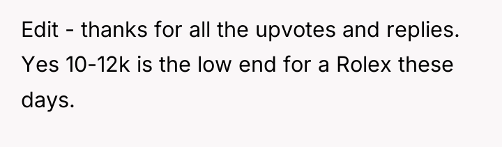 Edit - thanks for all the upvotes and replies. Yes...