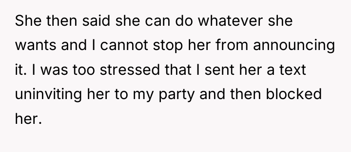 She then said she can do whatever she wants and...