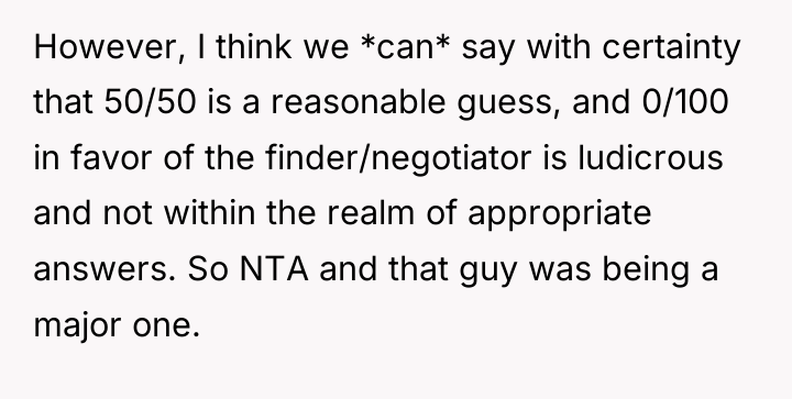 However, I think we *can* say with certainty that 50/50...
