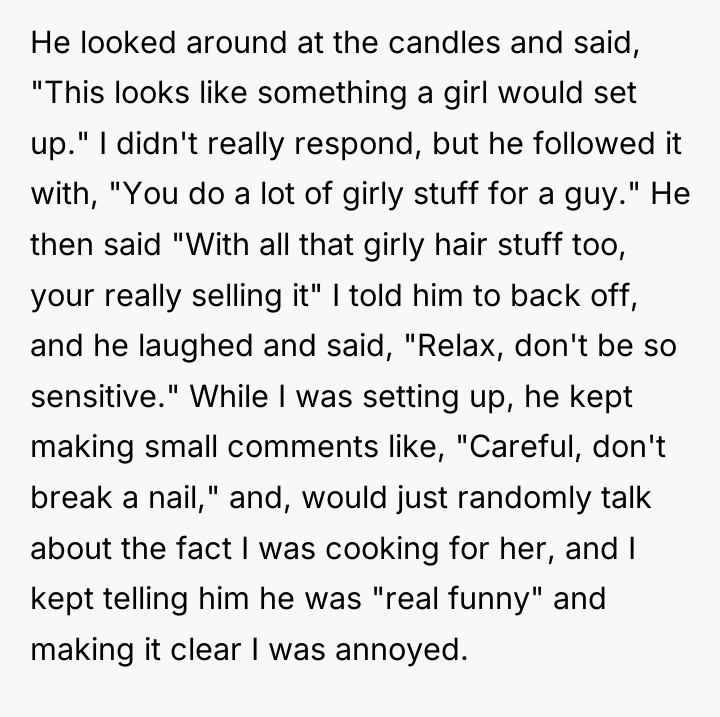 He looked around at the candles and said, "This looks...