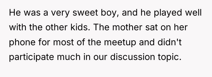He was a very sweet boy, and he played well...