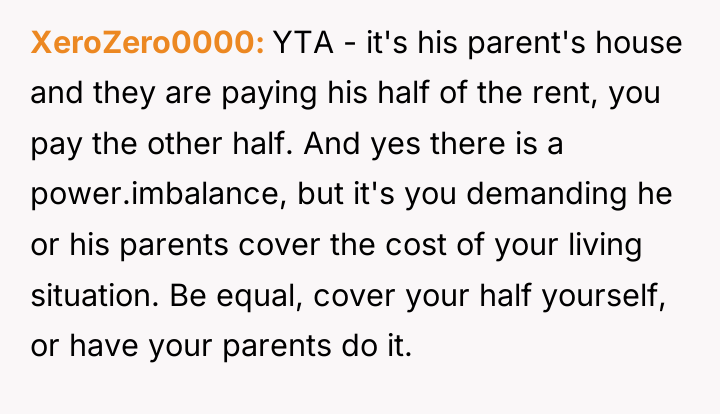 XeroZero0000 YTA - it's his parent's house and they are...