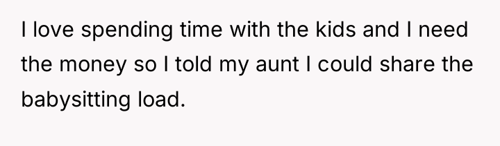 I love spending time with the kids and I need...
