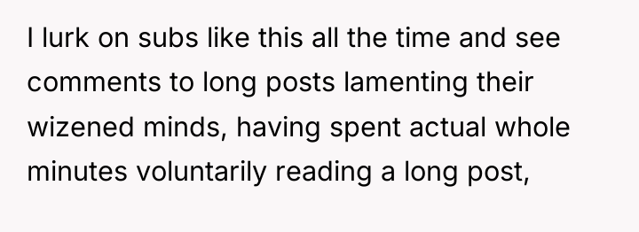 I lurk on subs like this all the time and...