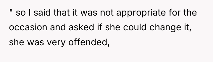 " so I said that it was not appropriate for...