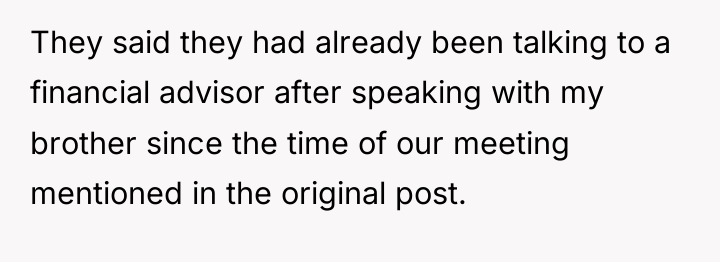 They said they had already been talking to a financial...