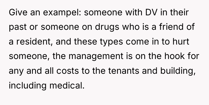 Give an exampel: someone with DV in their past or...