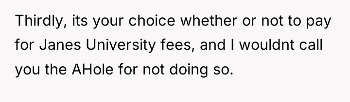 Thirdly, its your choice whether or not to pay for...