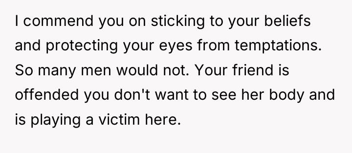 I commend you on sticking to your beliefs and protecting...