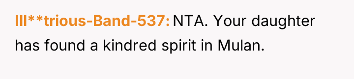 Ill**trious-Band-537 NTA. Your daughter has found a kindred spirit in...