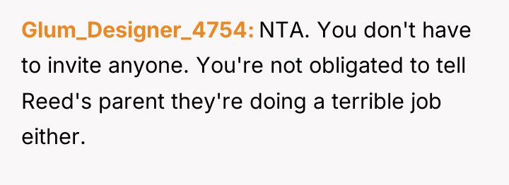 Glum_Designer_4754 NTA. You don't have to invite anyone. You're not...