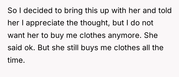 So I decided to bring this up with her and...