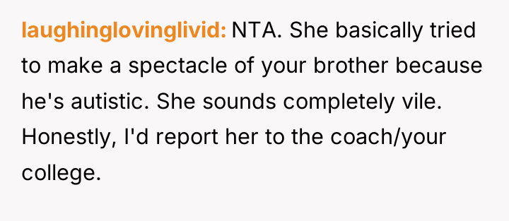 laughinglovinglivid NTA. She basically tried to make a spectacle of...