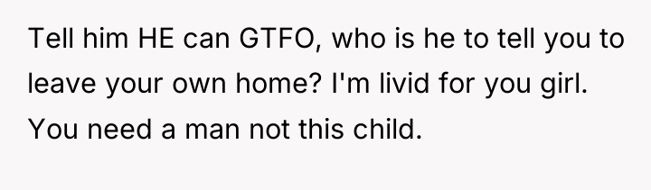 Tell him HE can GTFO, who is he to tell...