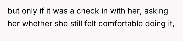 but only if it was a check in with her,...