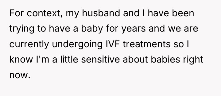 For context, my husband and I have been trying to...