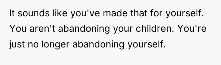 It sounds like you've made that for yourself. You aren't...