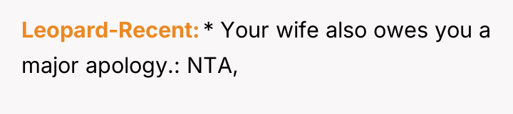 Leopard-Recent * Your wife also owes you a major apology.:...