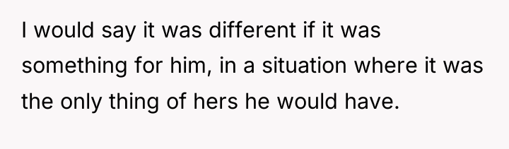 I would say it was different if it was something...