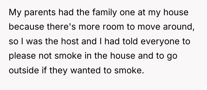 My parents had the family one at my house because...